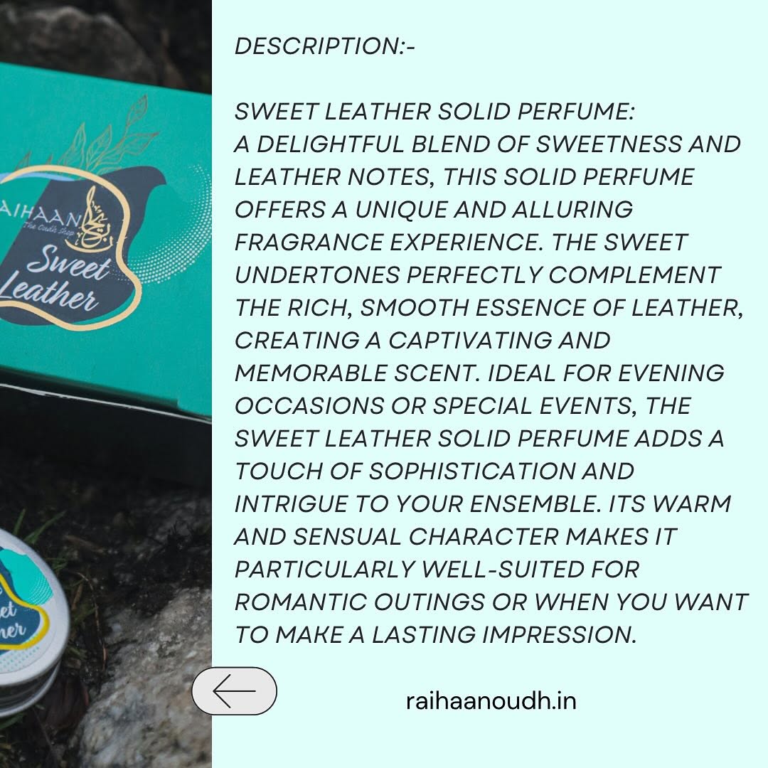 Sweet Leather - Solid Perfume